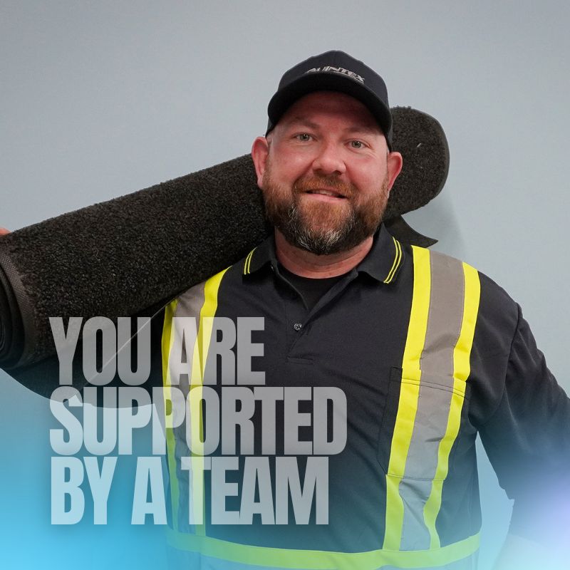 Image of one of our Route Service Representatives who services Manitoba businesses daily.