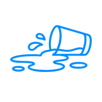 Coffee cup liquid on floor hazard 