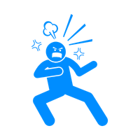 Aggressive behaviour icon 