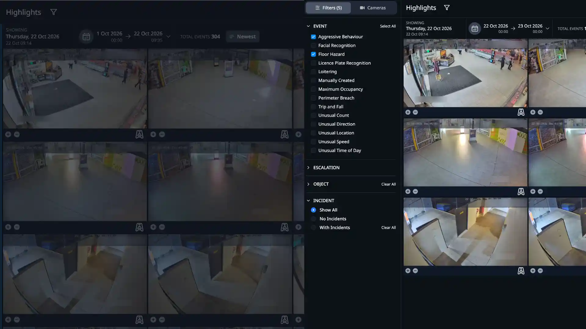 Watch Agent showing Hazard detection