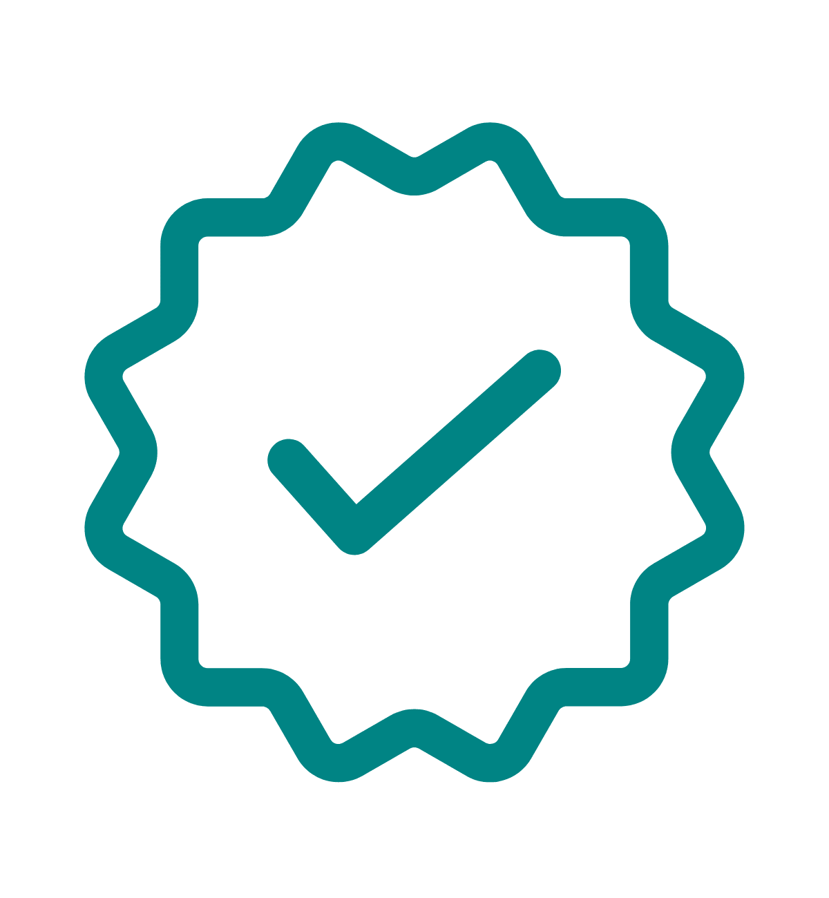 A graphic of a verified tick.