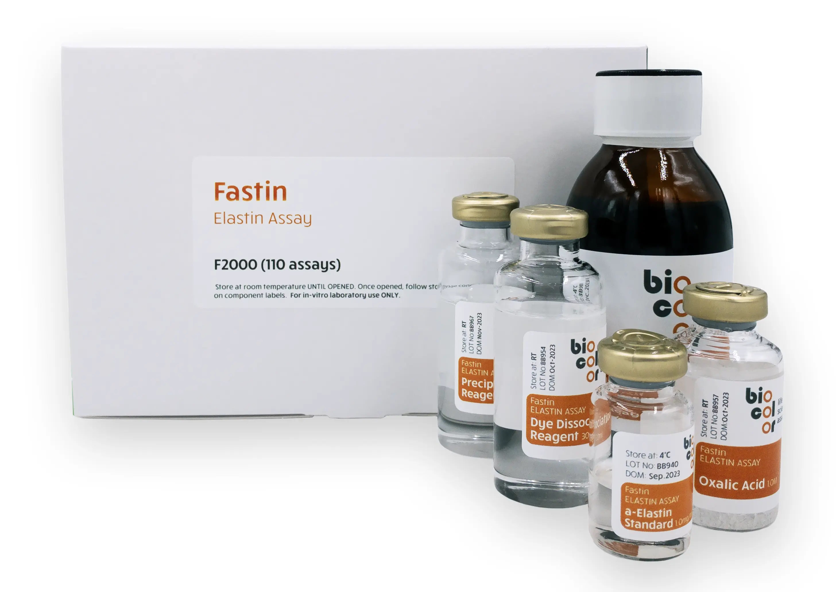 Biocolor Fastin elastin assay kit contents