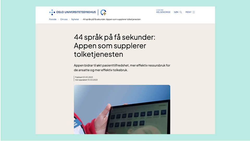 44 språk på få sekunder: Appen som supplerer tolketjenesten