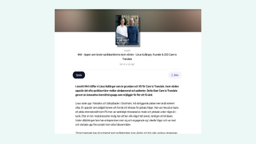 #44 - Appen som bryter språkbarriärerna inom vården