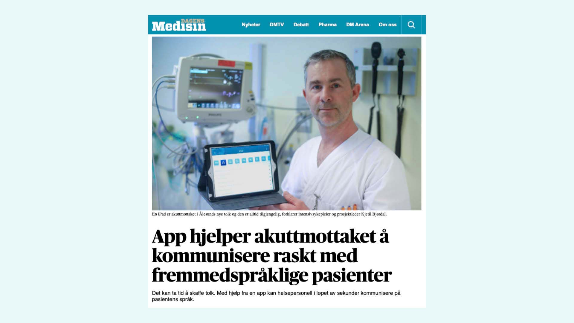 App hjelper akuttmottaket å kommunisere raskt med fremmedspråklige pasienter