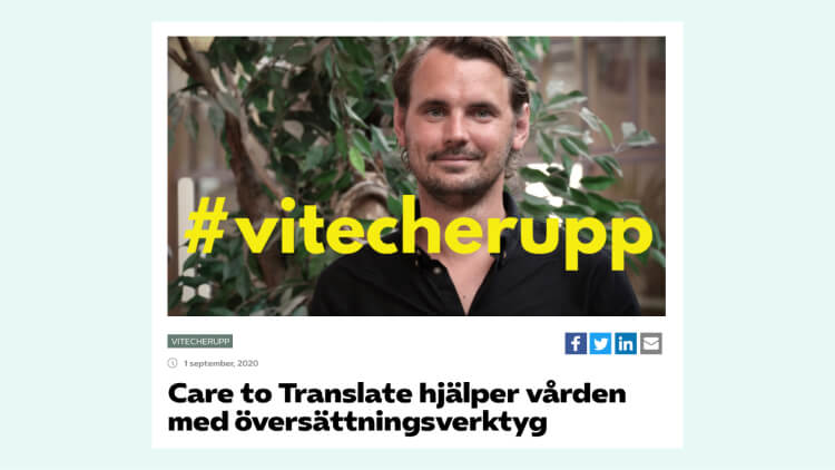 Care to Translate hjälper vården med översättningsverktyg
