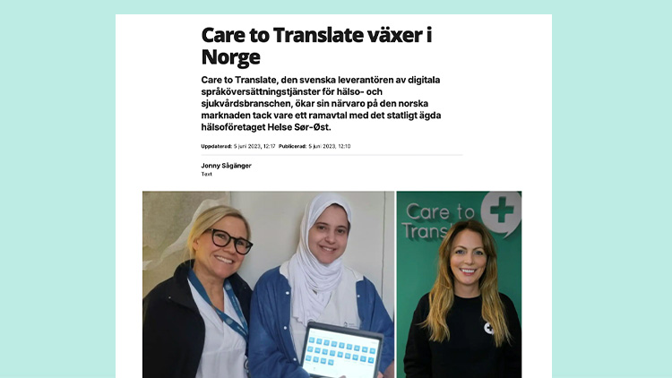 Care to Translate växer i Norge