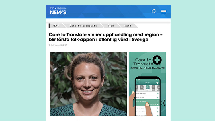 Care to Translate vinner upphandling med region – blir första tolk-appen i offentlig vård i Sverige