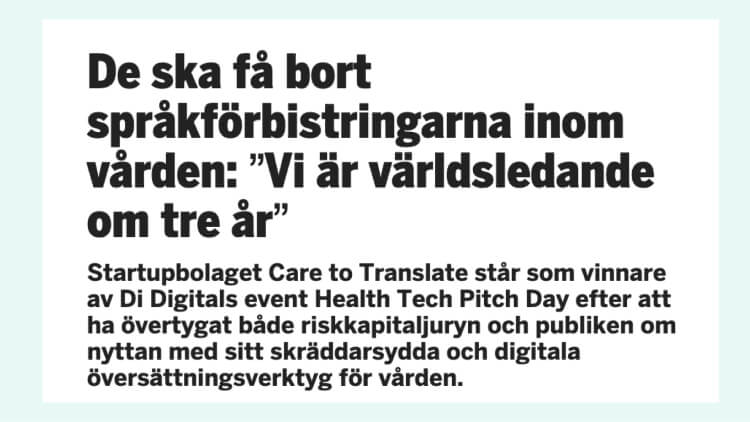 De ska få bort språkförbistringarna inom vården: ”Vi är världsledande om tre år”