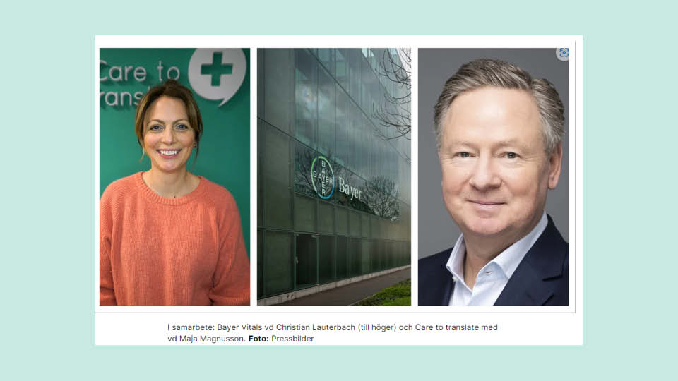 Care to Translate och Bayer Vital och i samarbete