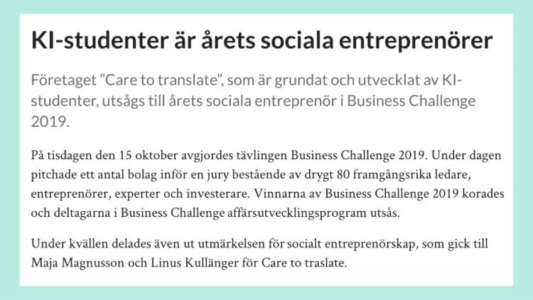 KI-studenter är årets sociala entreprenörer