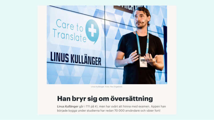 Han bryr sig om översättning