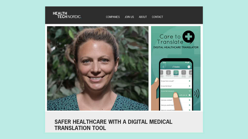 Safer healthcare with a digital medical translation tool