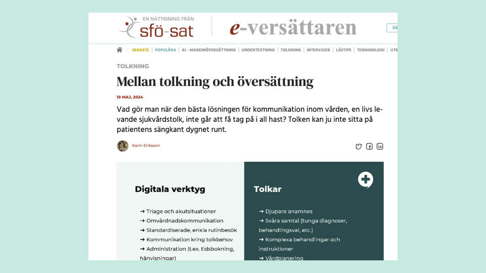 Mellan tolkning och översättning