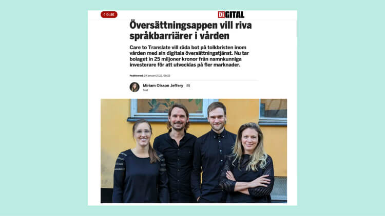 Översättningsappen vill riva språkbarriärer i vården