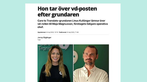 Hon tar över vd-posten efter grundaren