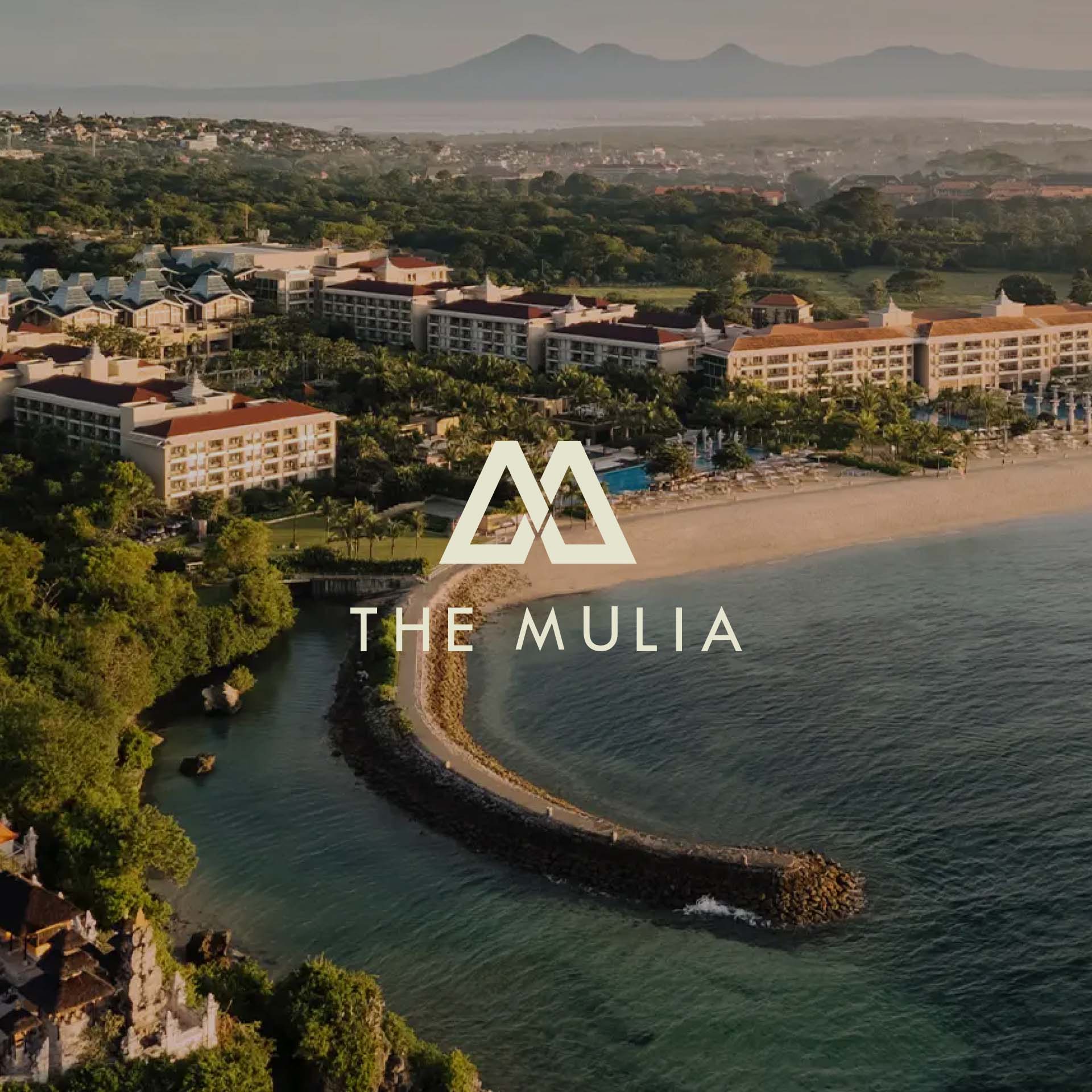 Brand and website overhaul cover for The Mulia — Bali's largest integrated luxury resort