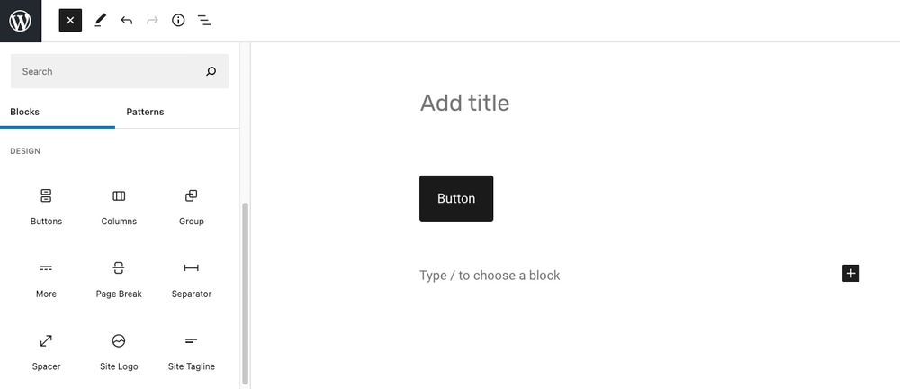 Add a button block to your WordPress page