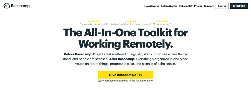 Basecamp is a great project management software for nonprofits 