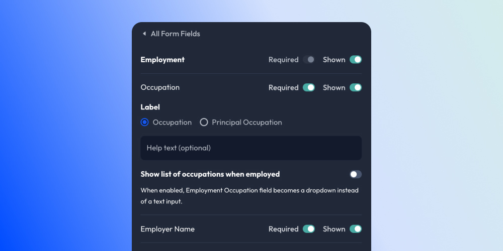 Required employment field fix in Events