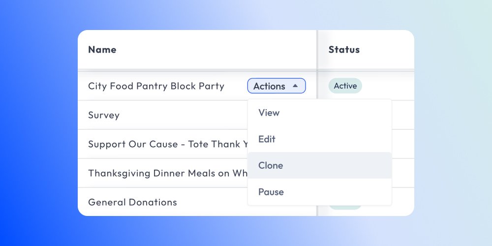 Event Page cloning