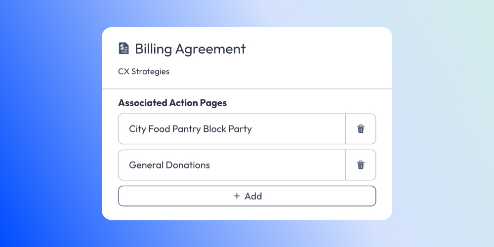 Billing agreements support