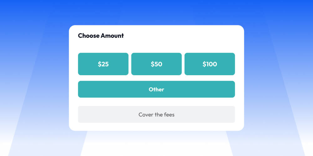 Suggest amounts and anchor them to impact