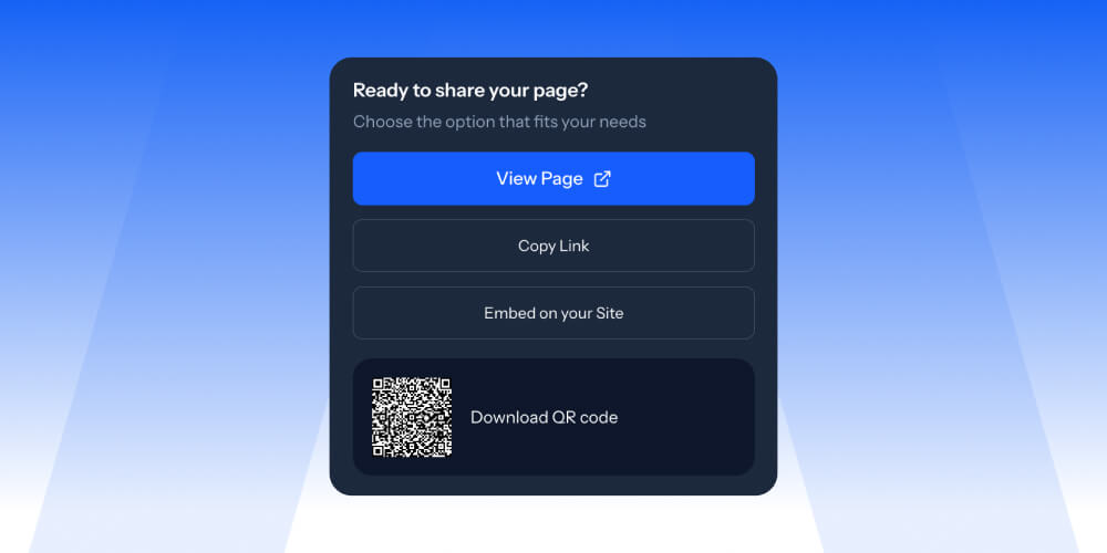 Add text to give and QR codes