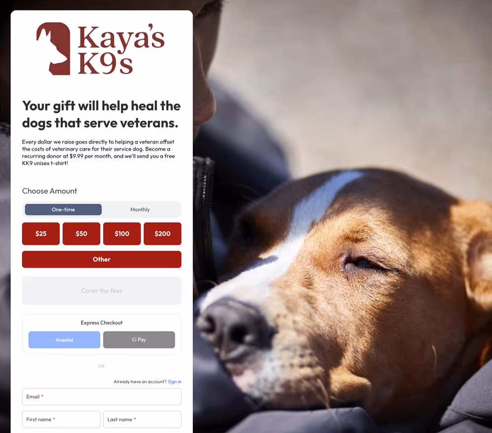 Kaya's K9's Action Page Example