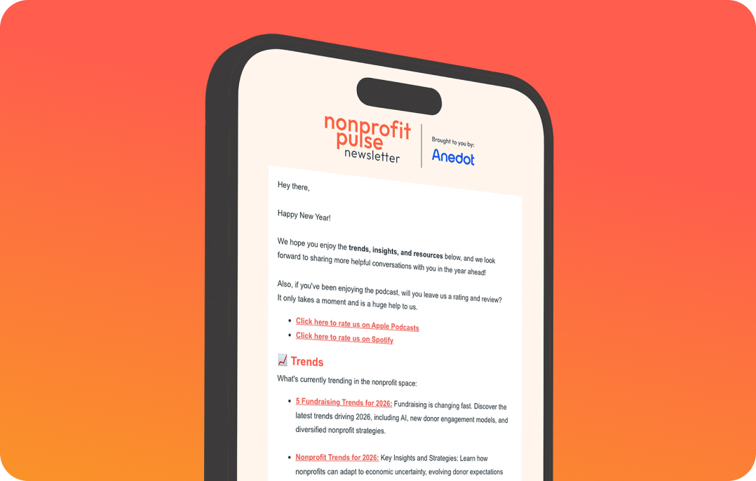 Nonprofit Pulse Monthly Newsletter Screenshot
