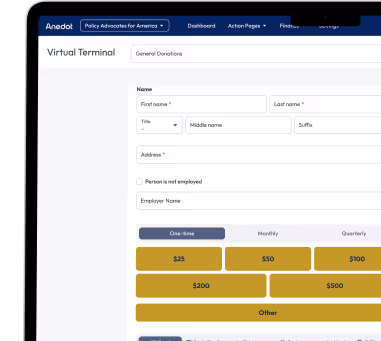 Virtual Terminal Example For Political