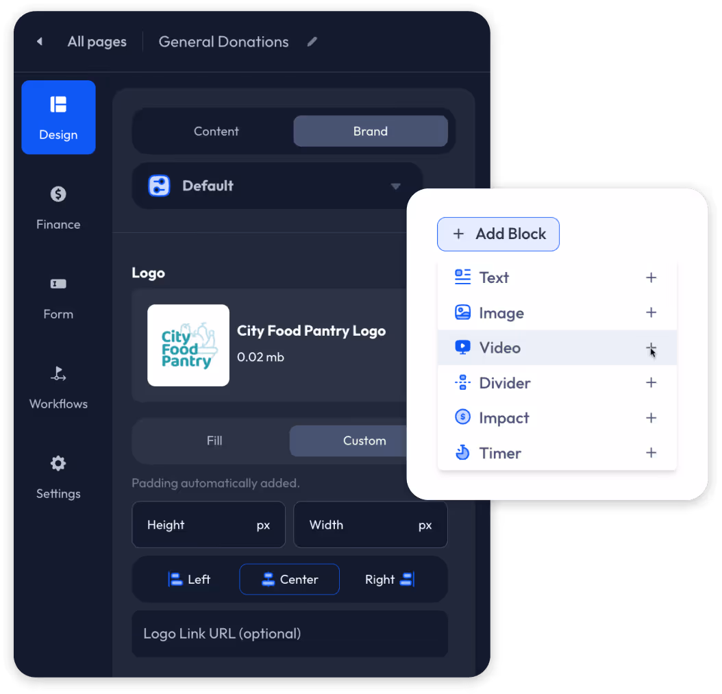 Action Page Screenshot