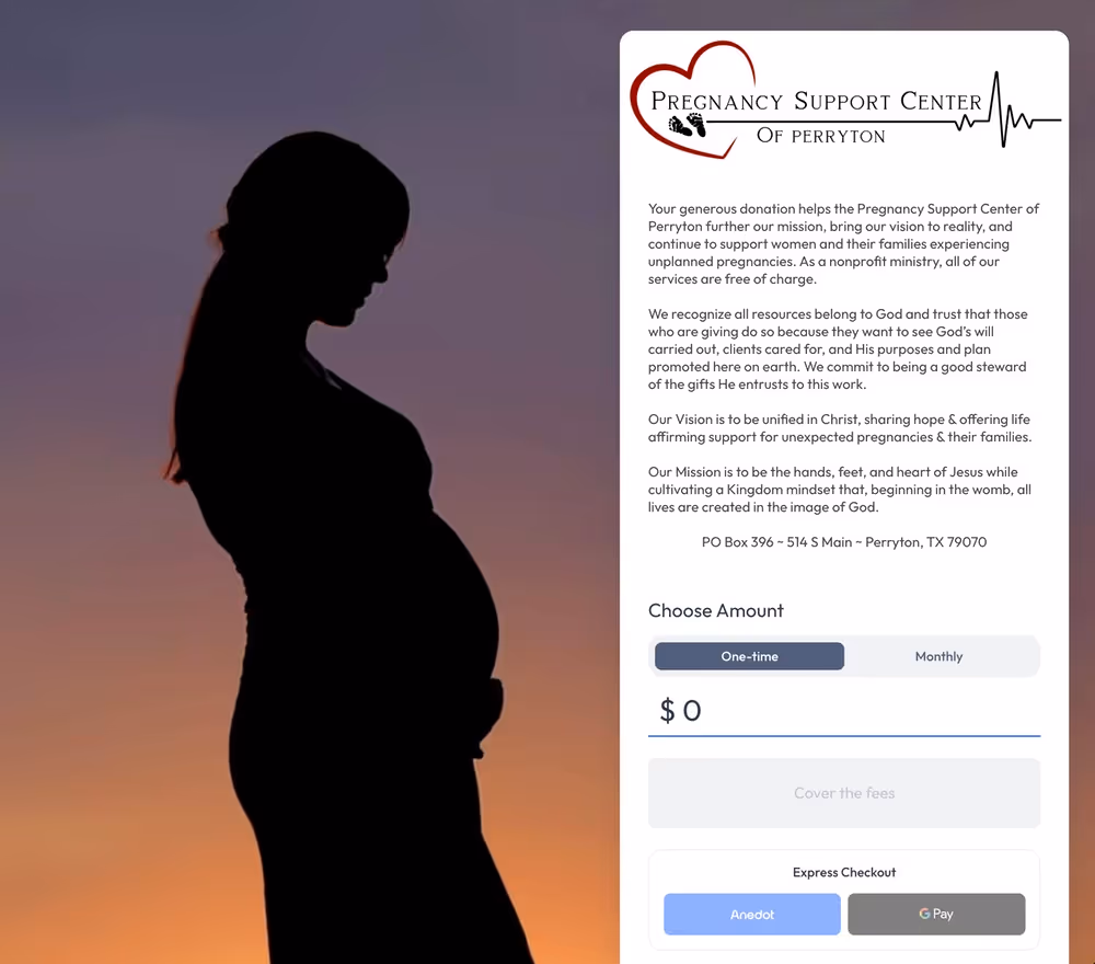 Pregnancy Support Center of Perryton Action Page 