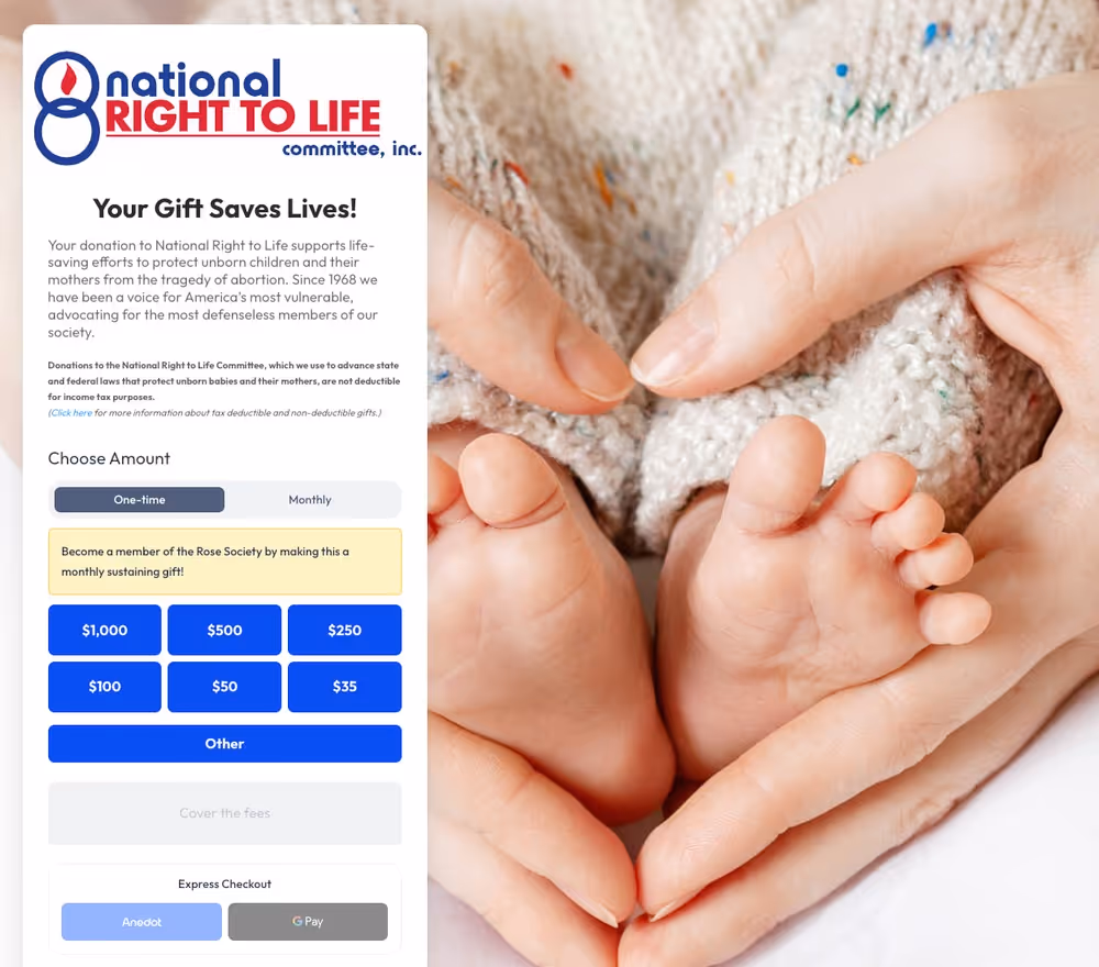 National Right to Life Action Page