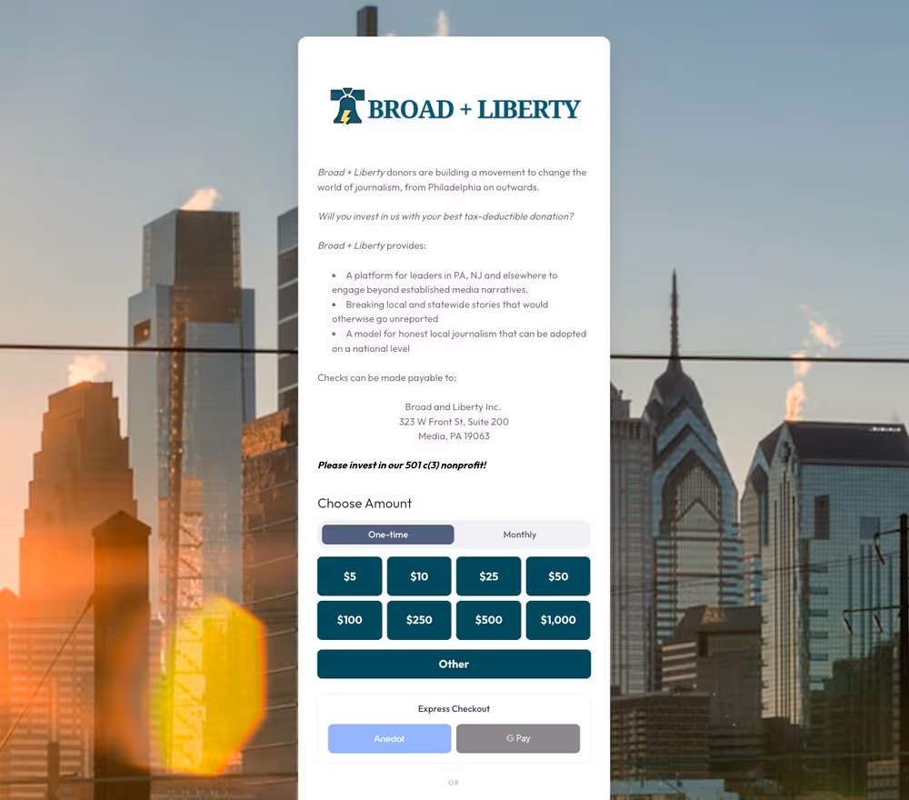 Broad and Liberty AP Example