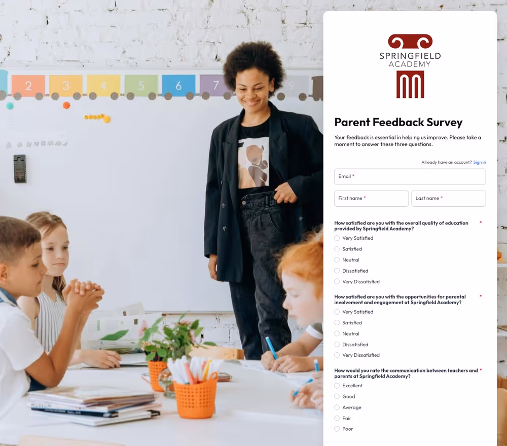 Springfield Academy Survey Example