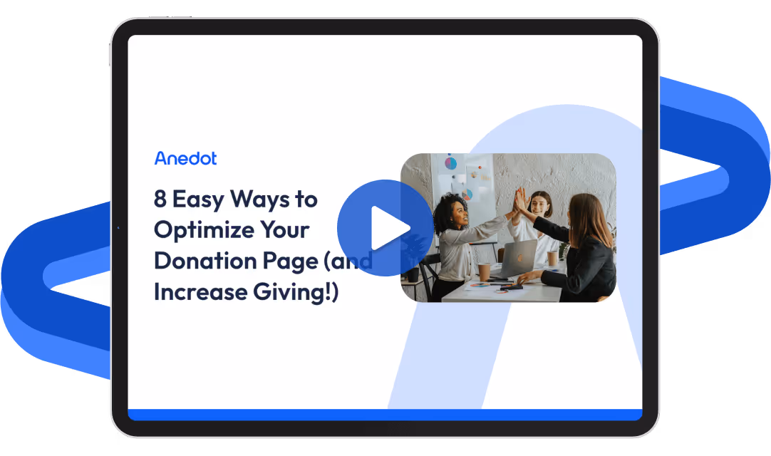 8 Easy Ways to Optimize Your Donation Page iPad Graphic