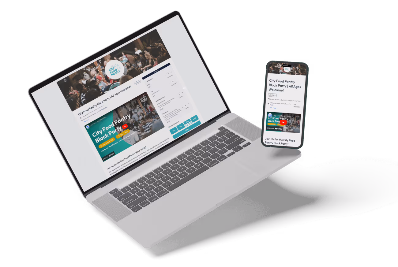 Anedot Events Optimized For All Devices