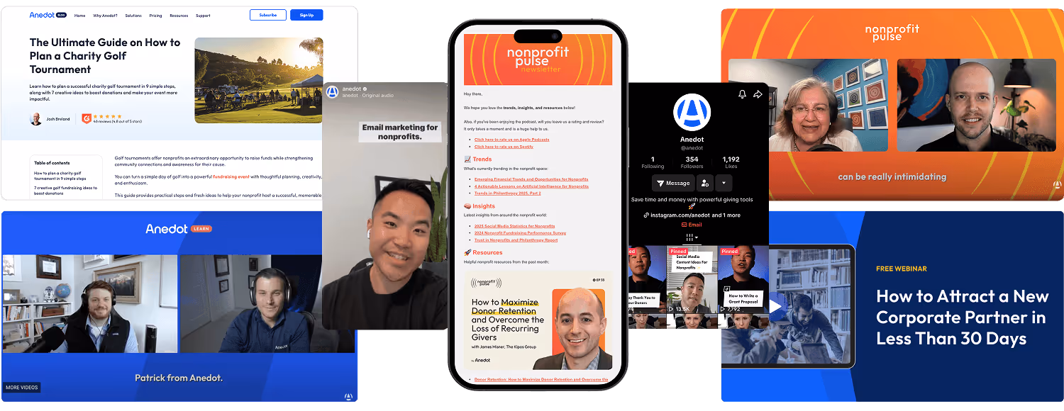 Anedot Content Collage