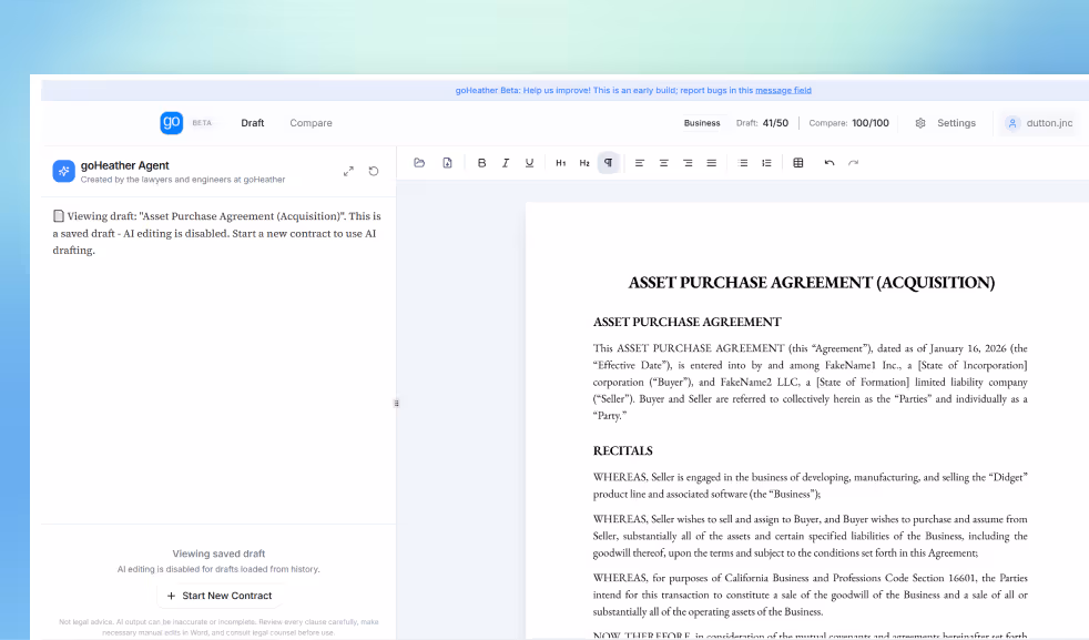 Free AI contract maker