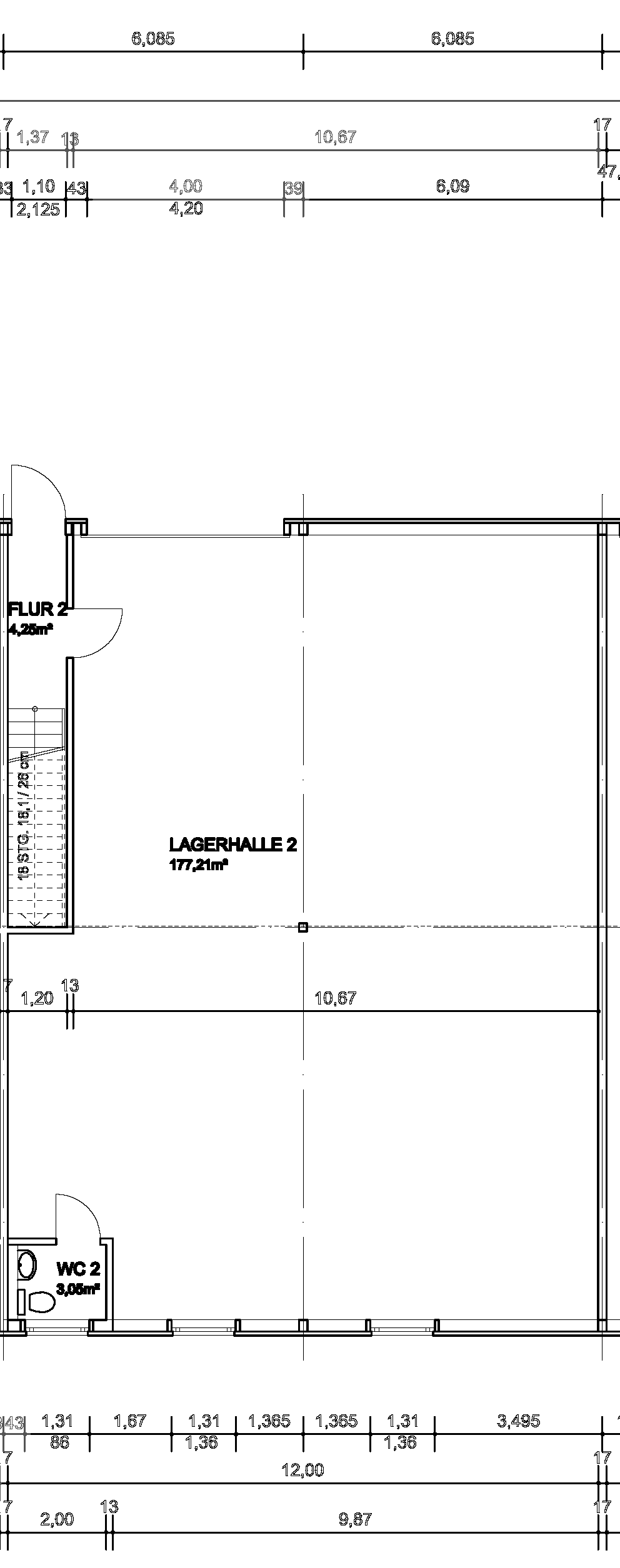 Grundriss Halle 2 EG