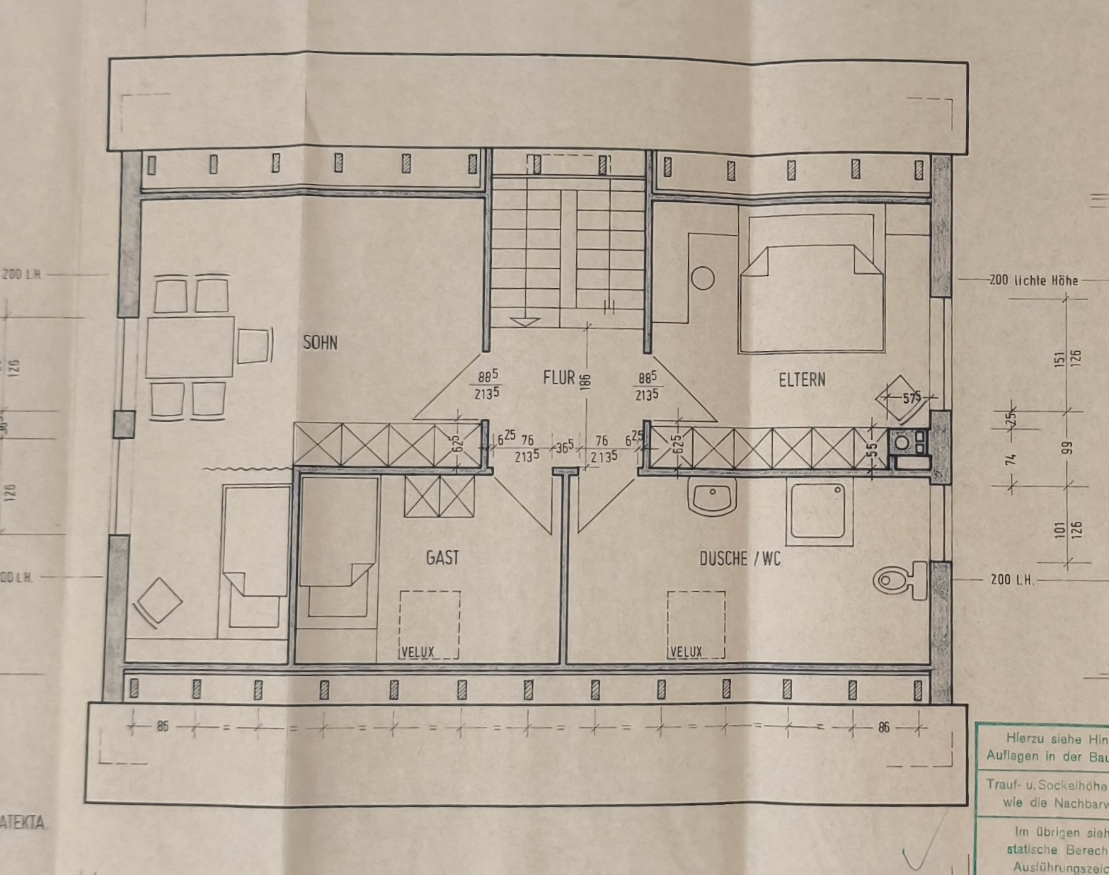 Grundriss Dachgeschoss