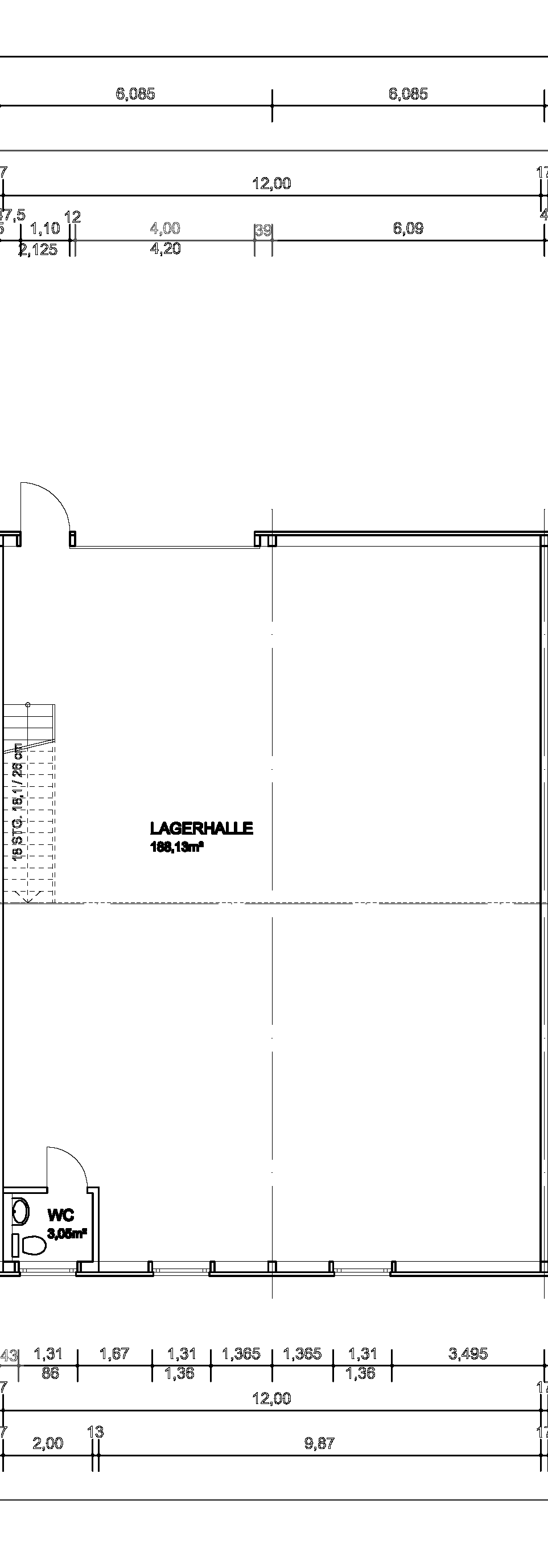 Grundriss EG Halle Nr. 2
