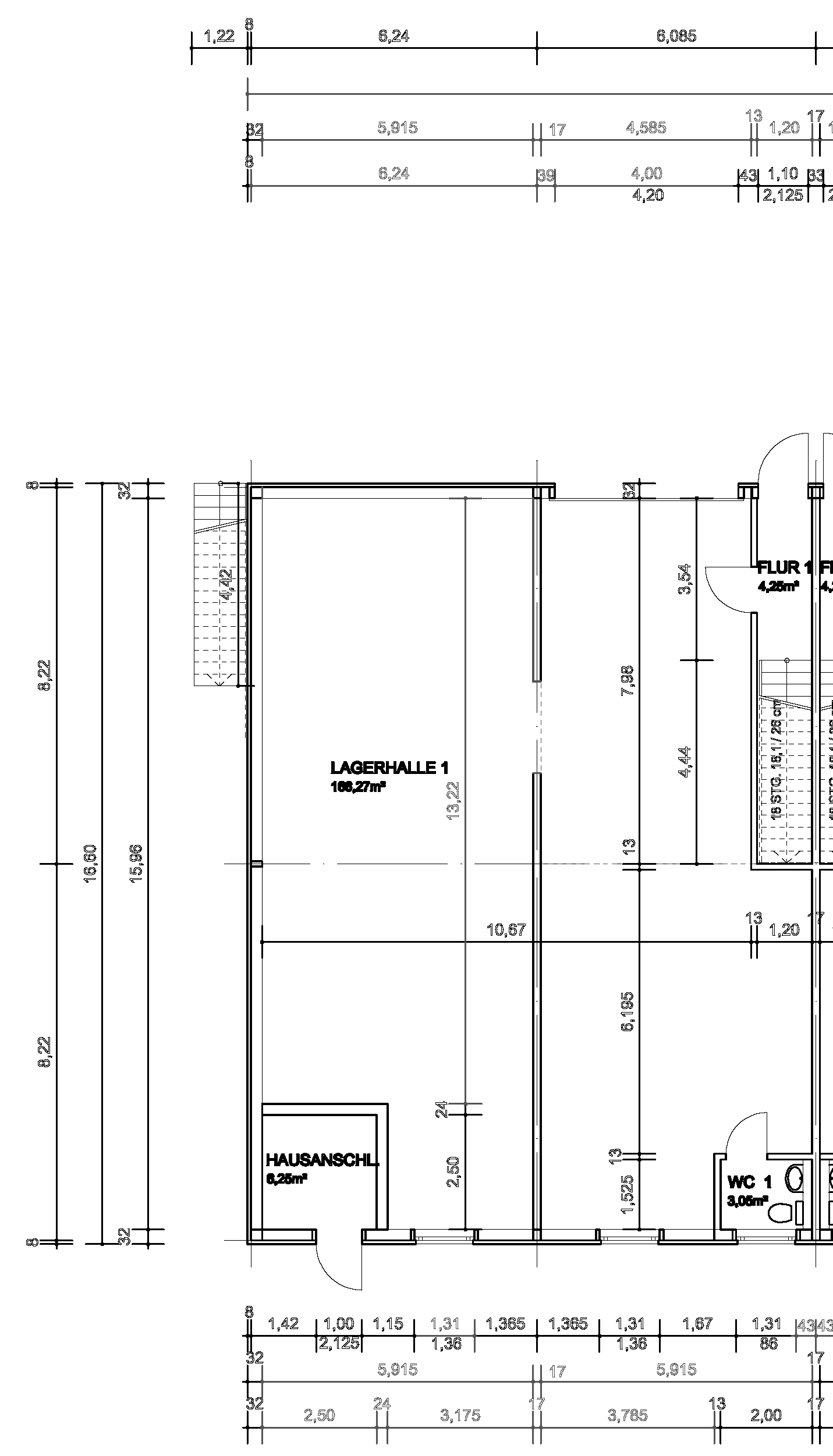 Grundriss Halle 1 EG