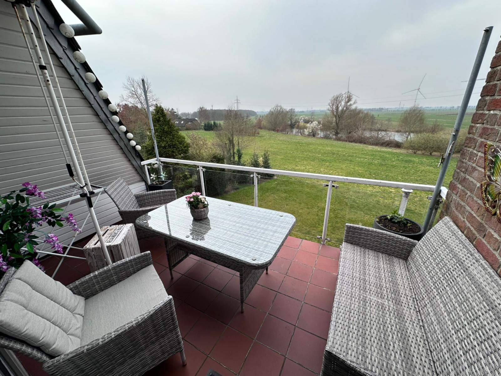 Balkon - Blick in die Marsch