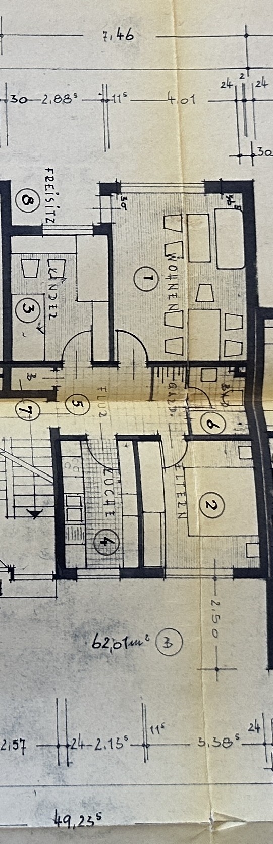 Grundriss bemaßt
