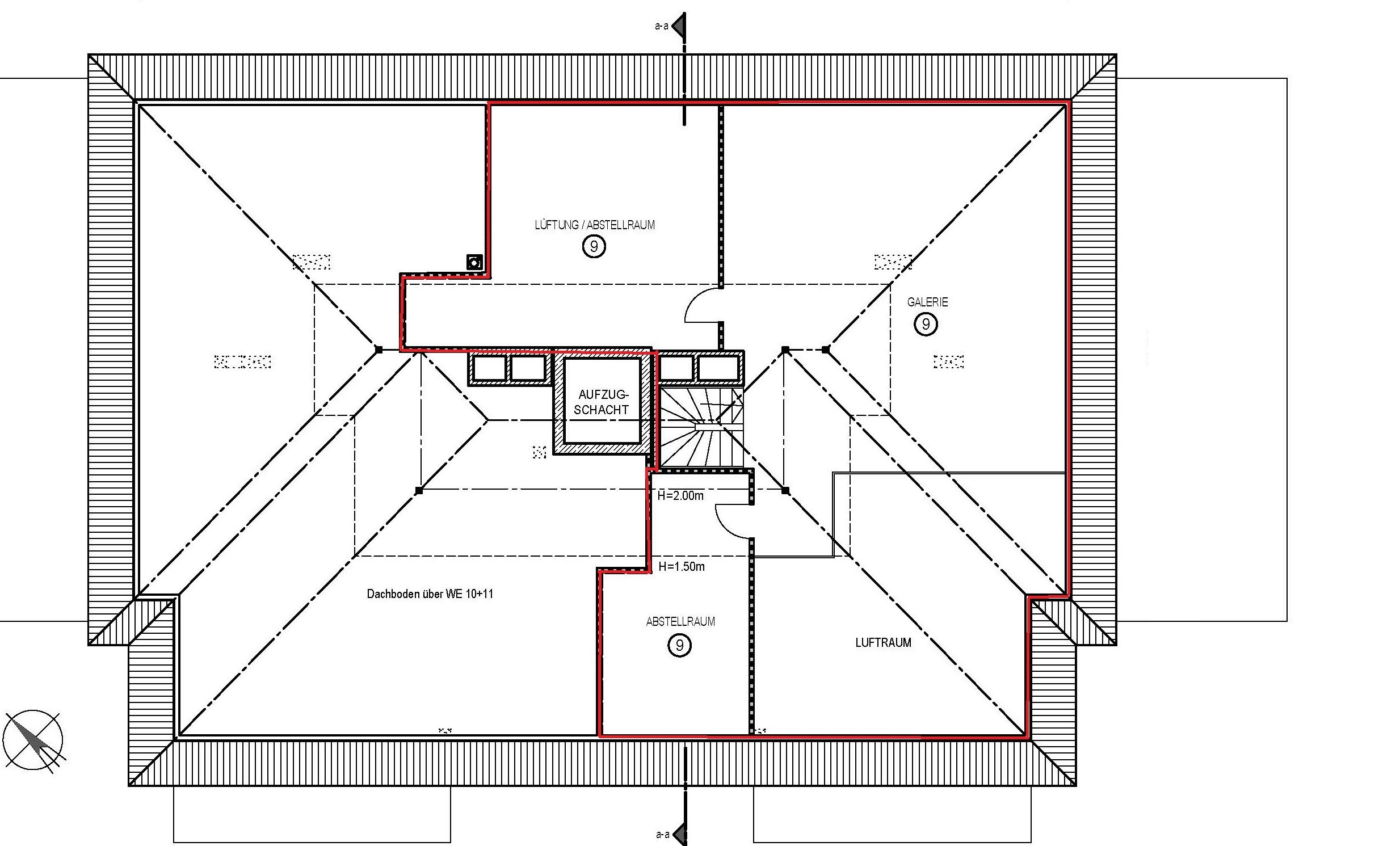 Grundriss Spitzboden WHG 9