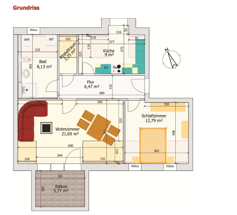 Grundriss visualisiert