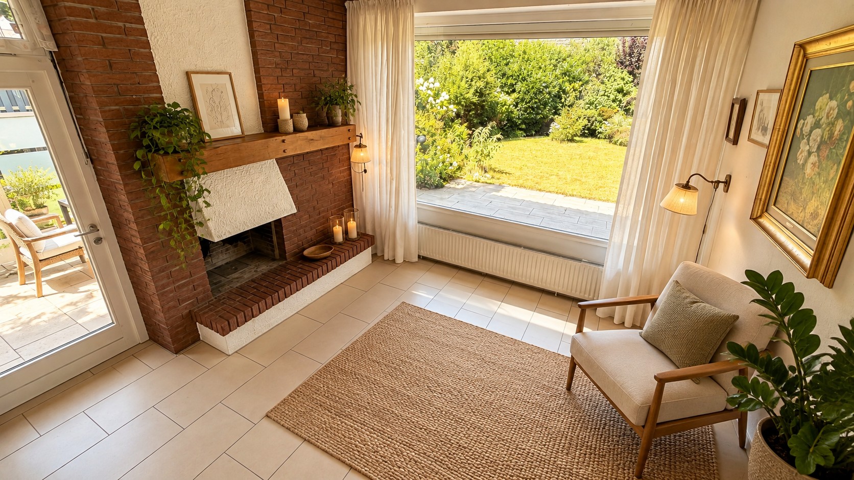 Kaminzimmer mit Ausgang auf die Terrasse II