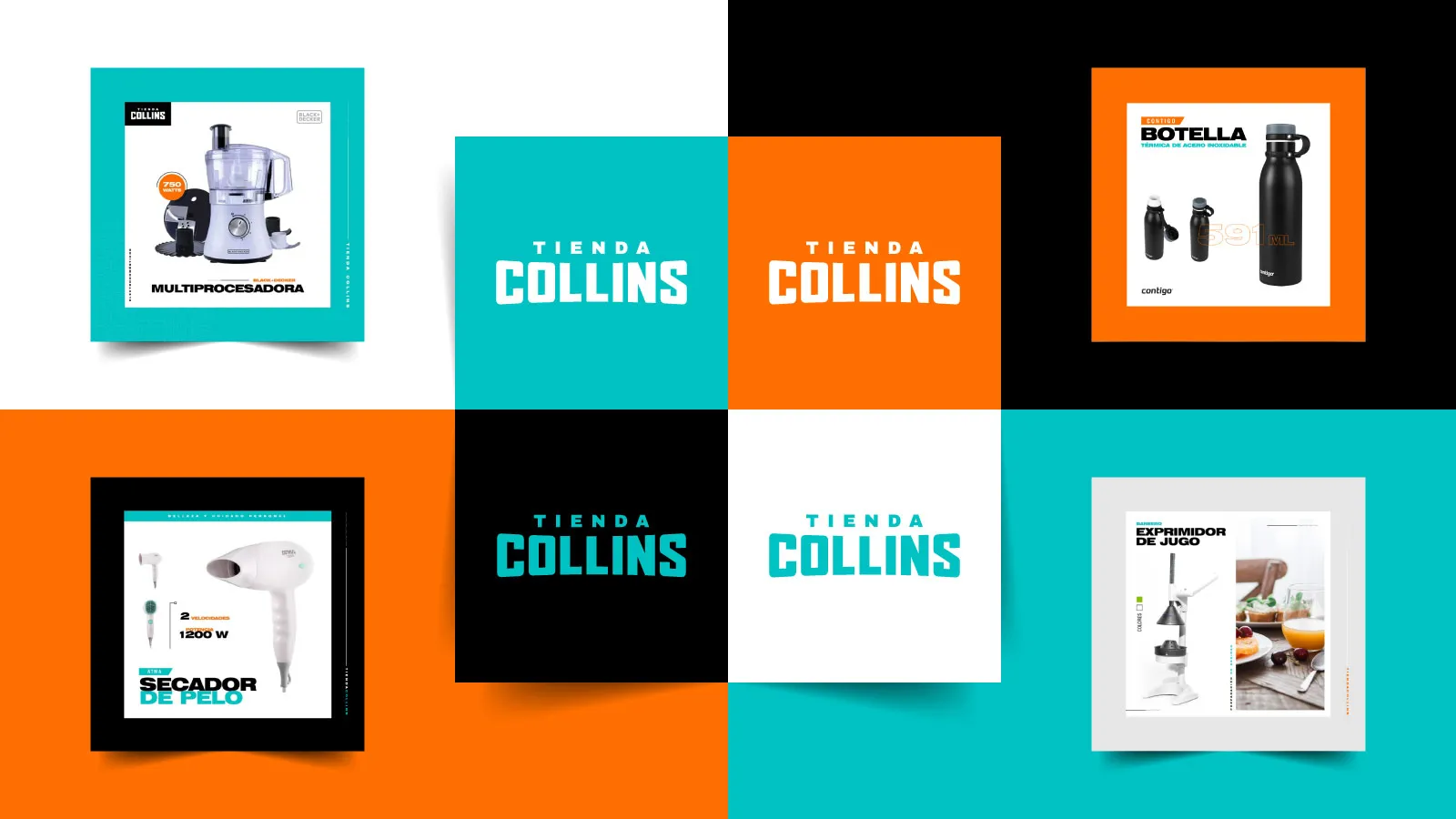 Logotipo y desarrollo de marca Tienda Collins